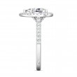 FlyerFit® Platinum Micropave Halo Engagement Ring