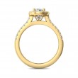 FlyerFit® 14K Yellow Gold Micropave Halo Engagement Ring
