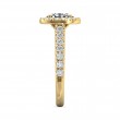 FlyerFit® 14K Yellow Gold Micropave Halo Engagement Ring