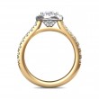 FlyerFit® 14K Yellow and 14K White Gold Micropave Halo Engagement Ring