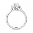 FlyerFit® Platinum Micropave Halo Engagement Ring