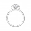 FlyerFit® 14K White Gold Micropave Halo Engagement Ring