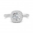 FlyerFit® 14K White Gold Micropave Halo Engagement Ring