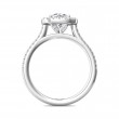 FlyerFit® 14K White Gold Micropave Halo Engagement Ring