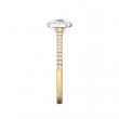FlyerFit® 14K Yellow and 14K White Gold Micropave Halo Engagement Ring