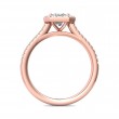 FlyerFit® 14K Pink Gold Micropave Halo Engagement Ring