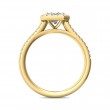 FlyerFit® 14K Yellow Gold Micropave Halo Engagement Ring