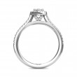 FlyerFit® Platinum Micropave Halo Engagement Ring
