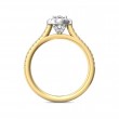 FlyerFit® 14K Yellow and 14K White Gold Micropave Halo Engagement Ring