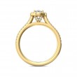 FlyerFit® 14K Yellow Gold Micropave Halo Engagement Ring