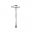 FlyerFit® 18K White Gold Micropave Halo Engagement Ring