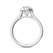 FlyerFit® 14K White Gold Micropave Halo Engagement Ring
