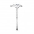 FlyerFit® 18K White Gold Micropave Halo Engagement Ring