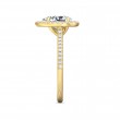 FlyerFit® 14K Yellow Gold Micropave Halo Engagement Ring
