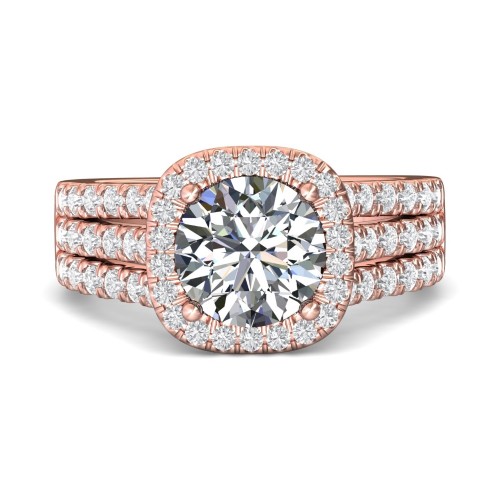 FlyerFit&reg; 14K Pink Gold Encore Engagement Ring