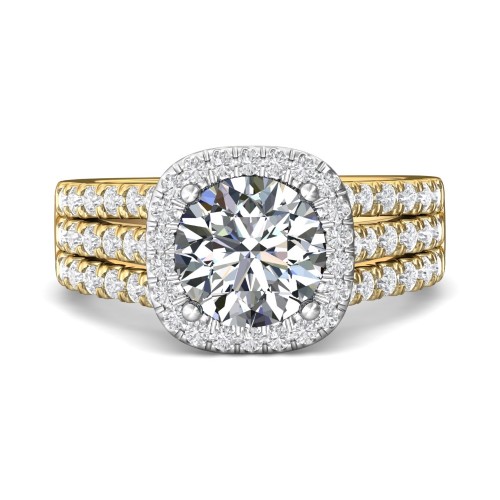 FlyerFit&reg; 14K Yellow and 14K White Gold Encore Engagement Ring
