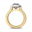 FlyerFit® 18K Yellow Gold Shank And White Gold Top Encore Engagement Ring