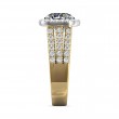 FlyerFit® 18K Yellow Gold Shank And White Gold Top Encore Engagement Ring