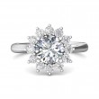 FlyerFit® 18K White Gold Solitaire Engagement Ring