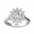 FlyerFit® 18K White Gold Solitaire Engagement Ring