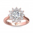 FlyerFit® 18K Pink Gold Solitaire Engagement Ring