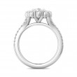 FlyerFit® 14K White Gold Micropave Halo Engagement Ring