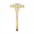 FlyerFit® 14K Yellow Gold Micropave Halo Engagement Ring