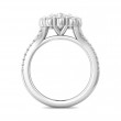 FlyerFit® 14K White Gold Micropave Halo Engagement Ring