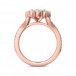 FlyerFit® 14K Pink Gold Micropave Halo Engagement Ring