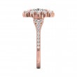 FlyerFit® 14K Pink Gold Micropave Halo Engagement Ring