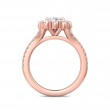 FlyerFit® 18K Pink Gold Micropave Halo Engagement Ring
