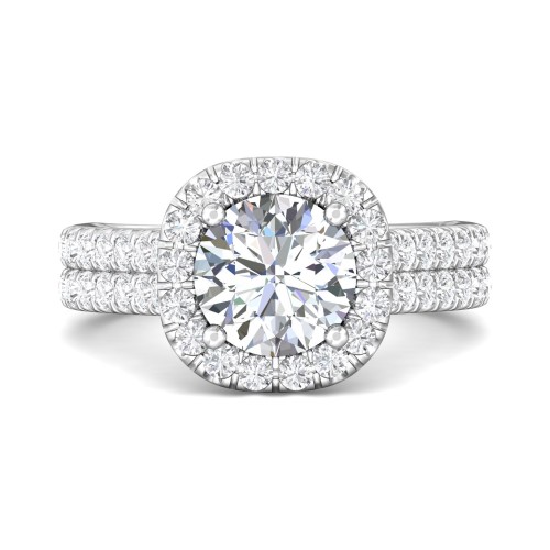 FlyerFit® 18K White Gold Encore Engagement Ring