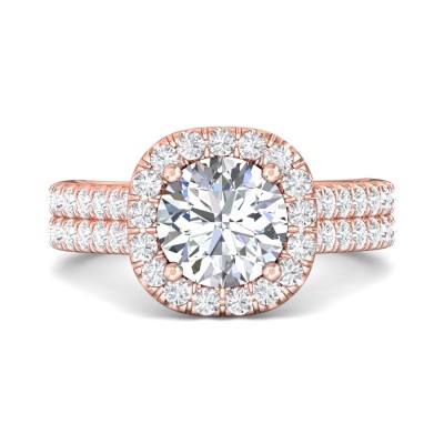 flyerfit® 14k white gold encore engagement ring
