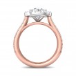 FlyerFit® 18K Pink Gold Shank And White Gold Top Encore Engagement Ring