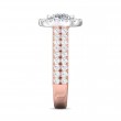 FlyerFit® 18K Pink Gold Shank And White Gold Top Encore Engagement Ring
