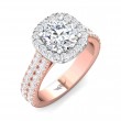 FlyerFit® 18K Pink Gold Shank And White Gold Top Encore Engagement Ring