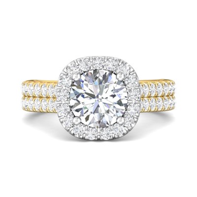 flyerfit® 14k white gold encore engagement ring