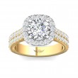 FlyerFit® 18K Yellow Gold Shank And White Gold Top Encore Engagement Ring