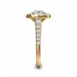 FlyerFit® 14K Yellow Gold Micropave Halo Engagement Ring