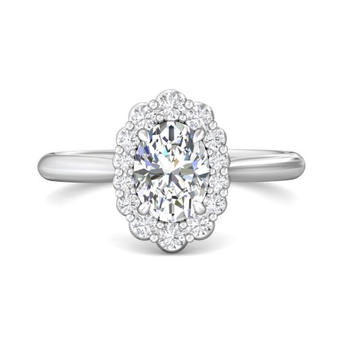 FlyerFit&reg; 14K White Gold Solitaire Engagement Ring