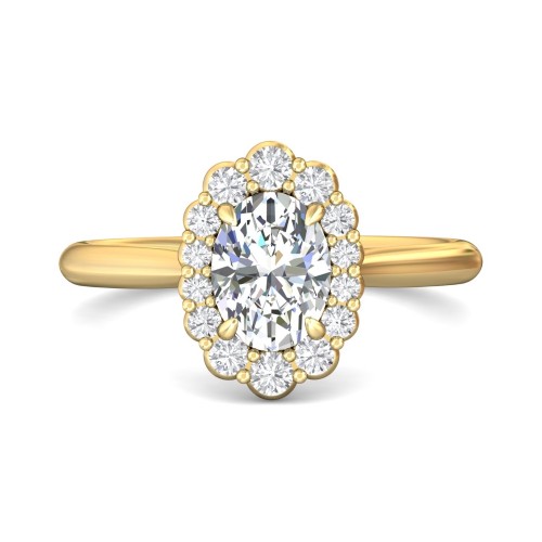FlyerFit&reg; 14K Yellow Gold Solitaire Engagement Ring