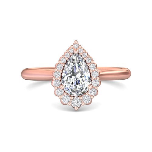 FlyerFit&reg; 14K Pink Gold Solitaire Engagement Ring