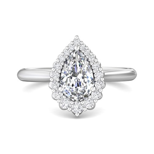 FlyerFit&reg; 14K White Gold Solitaire Engagement Ring