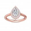 FlyerFit® 18K Pink Gold Solitaire Engagement Ring