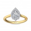 FlyerFit® 14K Yellow and 14K White Gold Solitaire Engagement Ring
