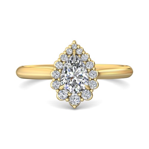 FlyerFit&reg; 14K Yellow Gold Solitaire Engagement Ring