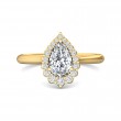 FlyerFit® 18K Yellow Gold Solitaire Engagement Ring