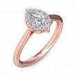 FlyerFit® 14K Pink Gold Solitaire Engagement Ring