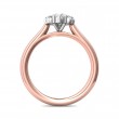 FlyerFit® 18K Pink Gold Shank And White Gold Top Solitaire Engagement Ring