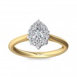 FlyerFit® 18K Yellow Gold Shank And White Gold Top Solitaire Engagement Ring